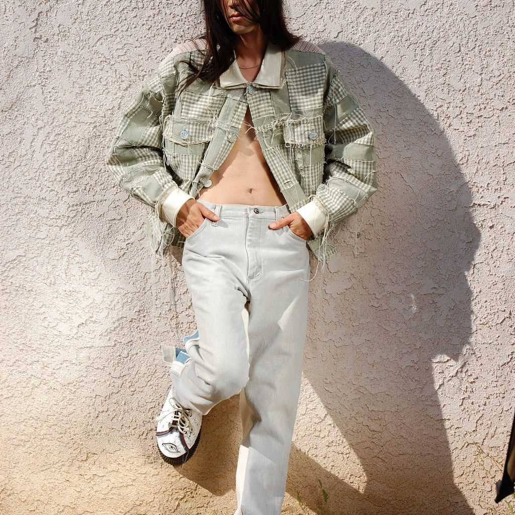 Jetpack Hom(m)e SAGE/Ivory Patchwork Canvas and Leather Jacket – APOC STORE