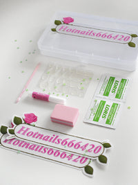 Tobacco stained nail set-Hotnails-APOC STORE