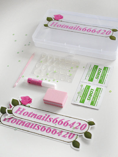 Tobacco stained nail set-Hotnails-APOC STORE