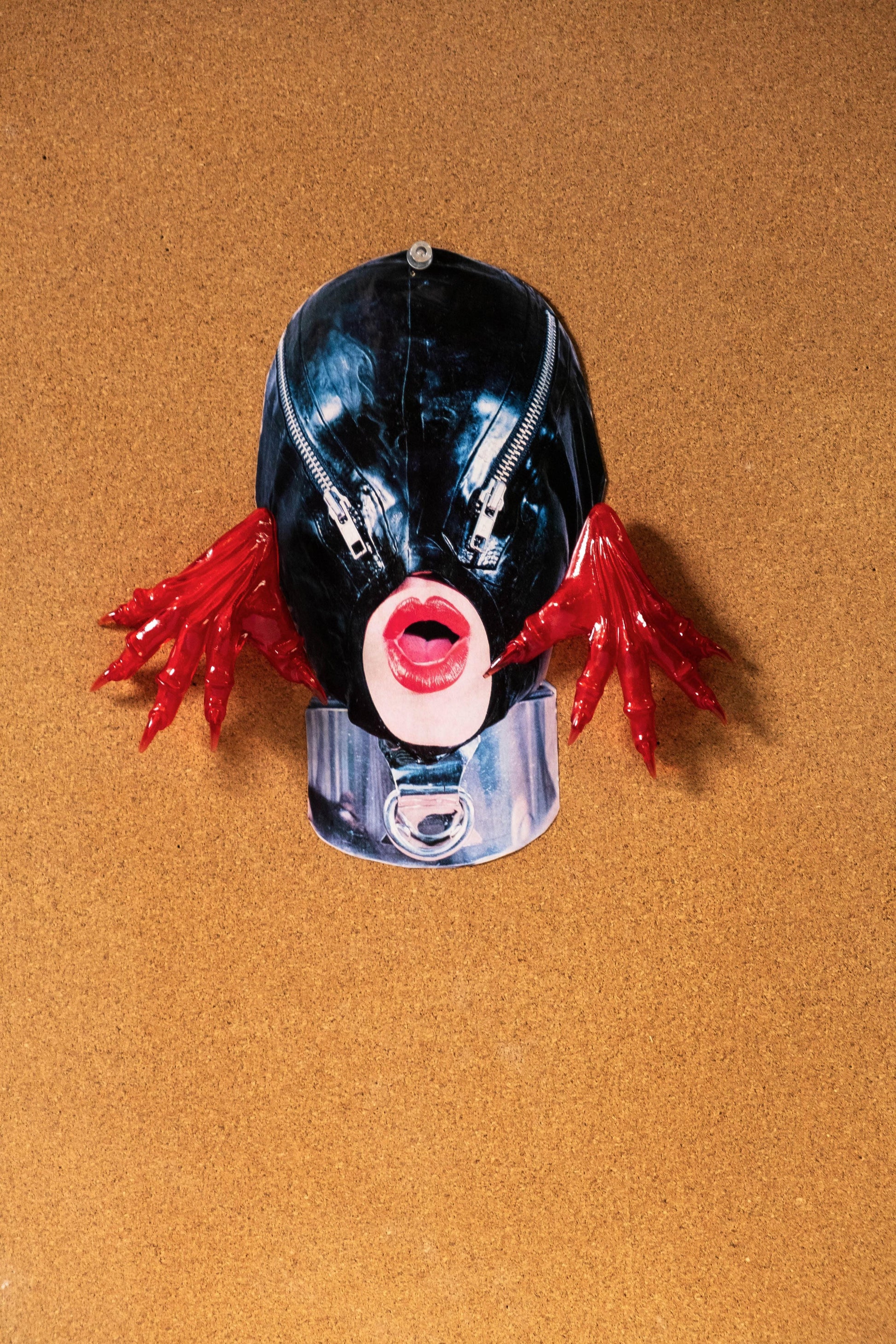 Translucent red resin paw earrings-Naomi Gilon-APOC STORE