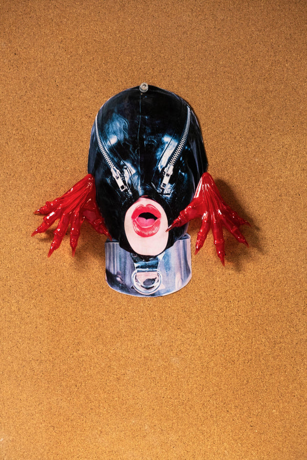 Translucent red resin paw earrings-Naomi Gilon-APOC STORE