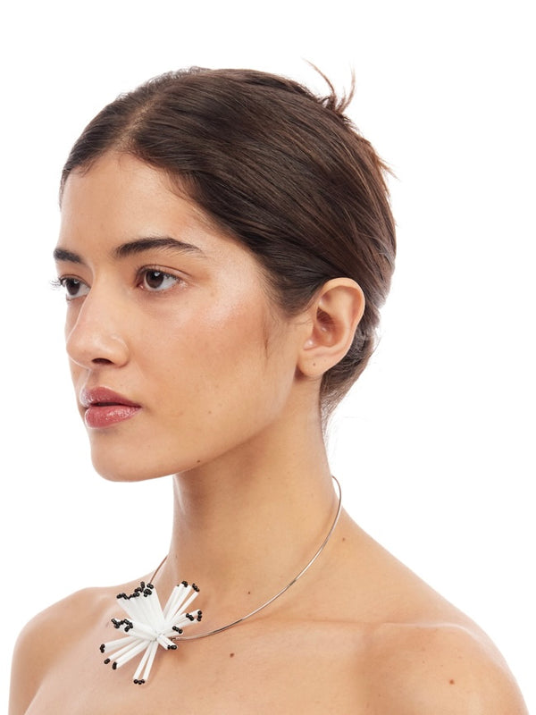 Dandelion Bloom Choker - White-1CONCEPT-APOC STORE