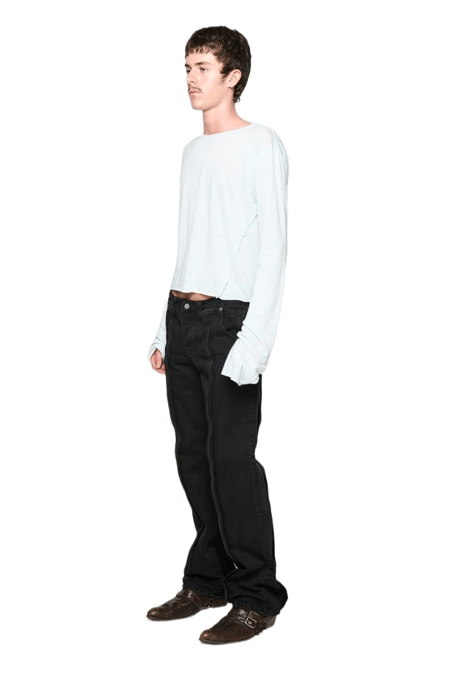 Placket Jean - Stonewash Black