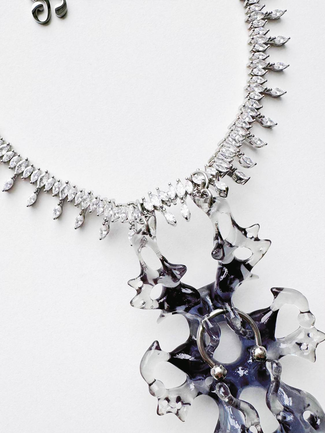 Diamond Hare bone Necklace-886lab-APOC STORE