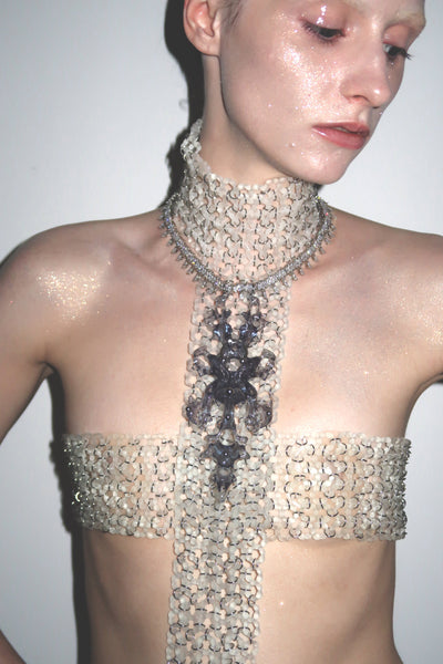 Diamond Hare bone Necklace-886lab-APOC STORE