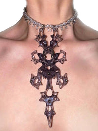 Diamond Hare bone Necklace-886lab-APOC STORE