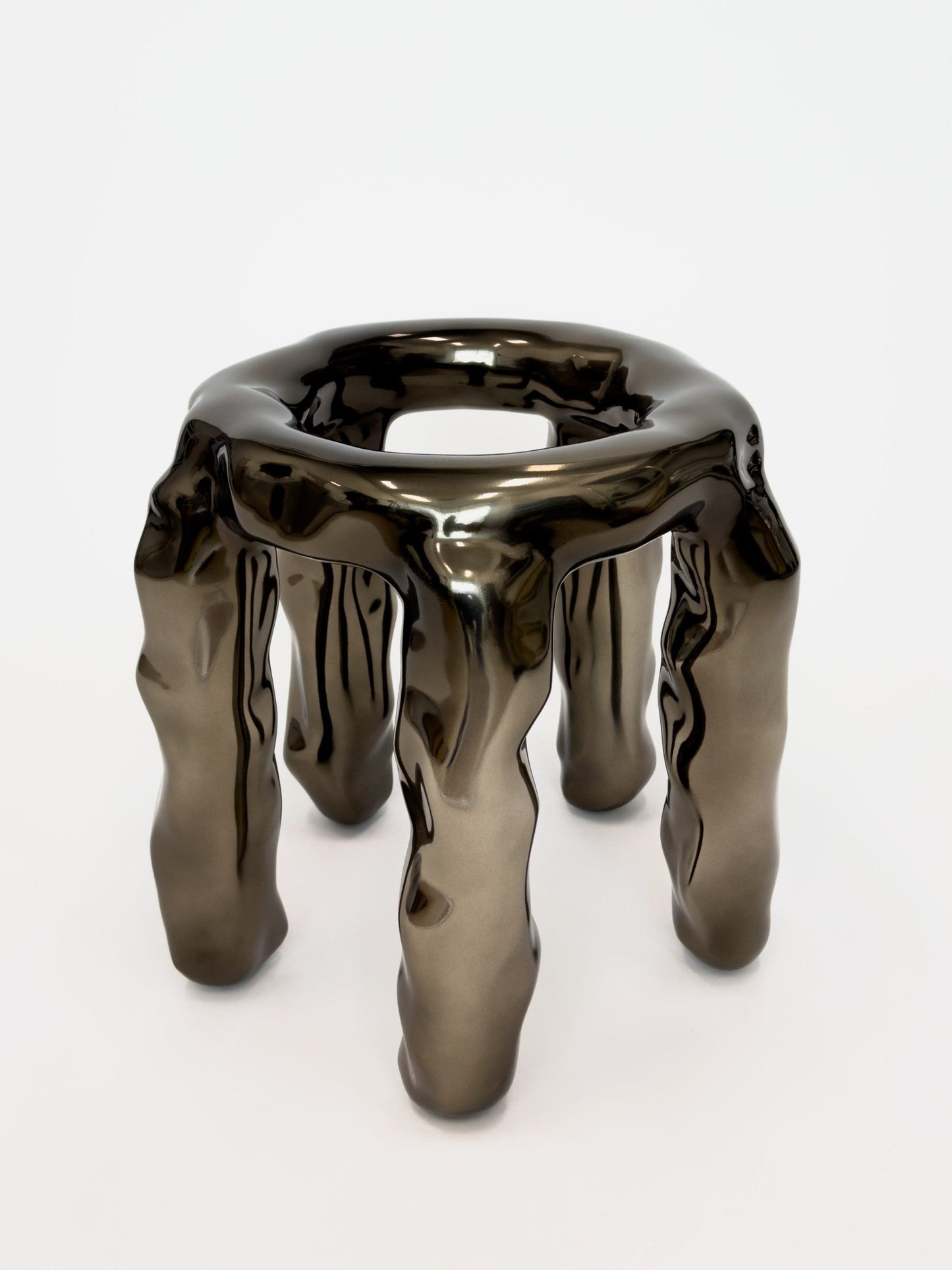 Crest and Trough Side Table / Stool Black-Dongwook Choi-APOC STORE