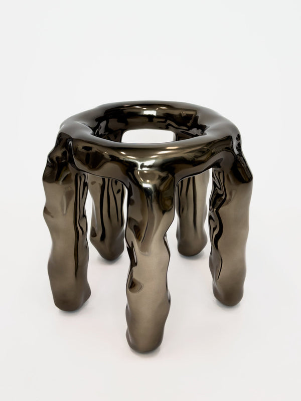 Crest and Trough Side Table / Stool Black-Dongwook Choi-APOC STORE