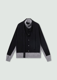 Double Cardigan Black-Onrushw23fh-APOC STORE