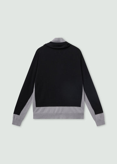 Double Cardigan Black-Onrushw23fh-APOC STORE