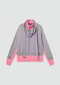 Double Cardigan Pink-Onrushw23fh-APOC STORE