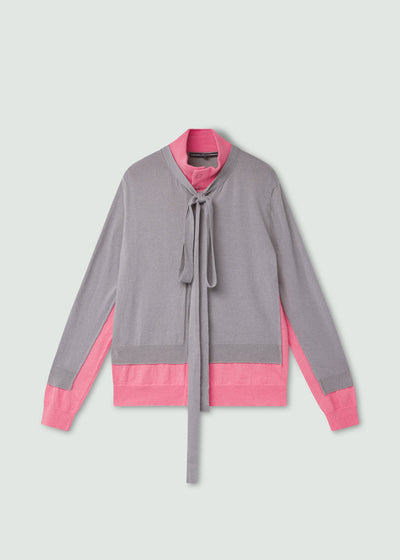 Double Cardigan Pink-Onrushw23fh-APOC STORE