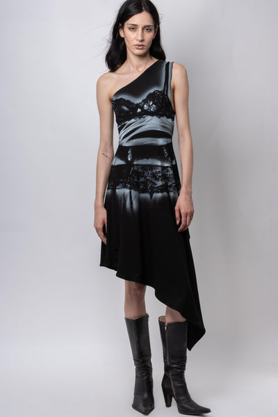 Lingerie dress black-Kenza Iatrides-APOC STORE