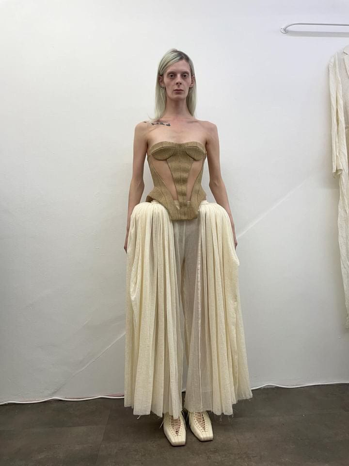 CASCADE TROUSERS-Gyouree Kim-APOC STORE