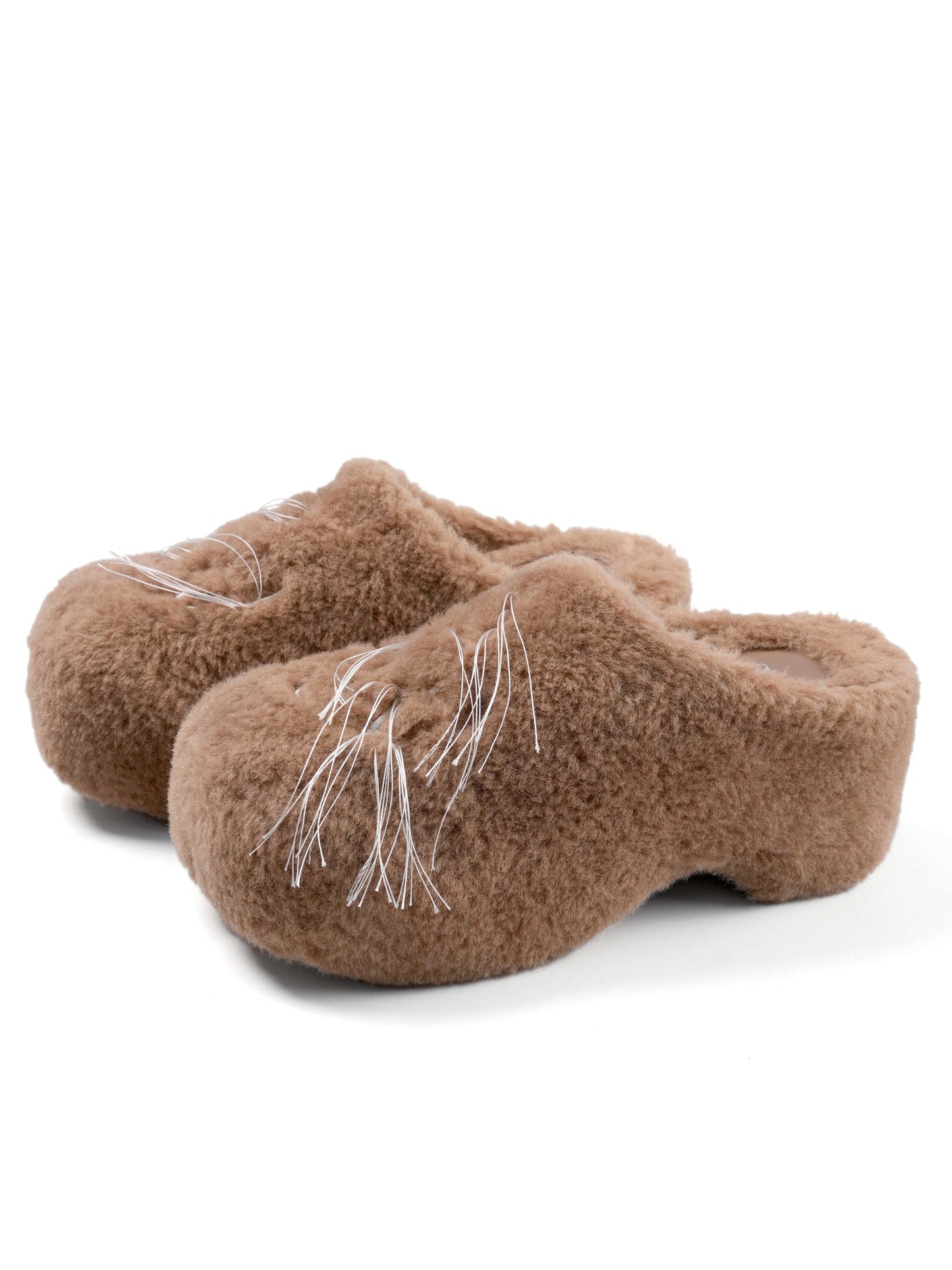 GO VACAY - Hedgehog Fluffy Slippers Brown-EMPTY BEHAVIOR-APOC STORE