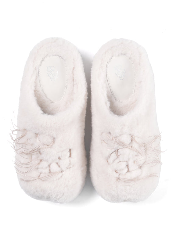 GO VACAY - Cloud Fluffy Slippers White-EMPTY BEHAVIOR-APOC STORE