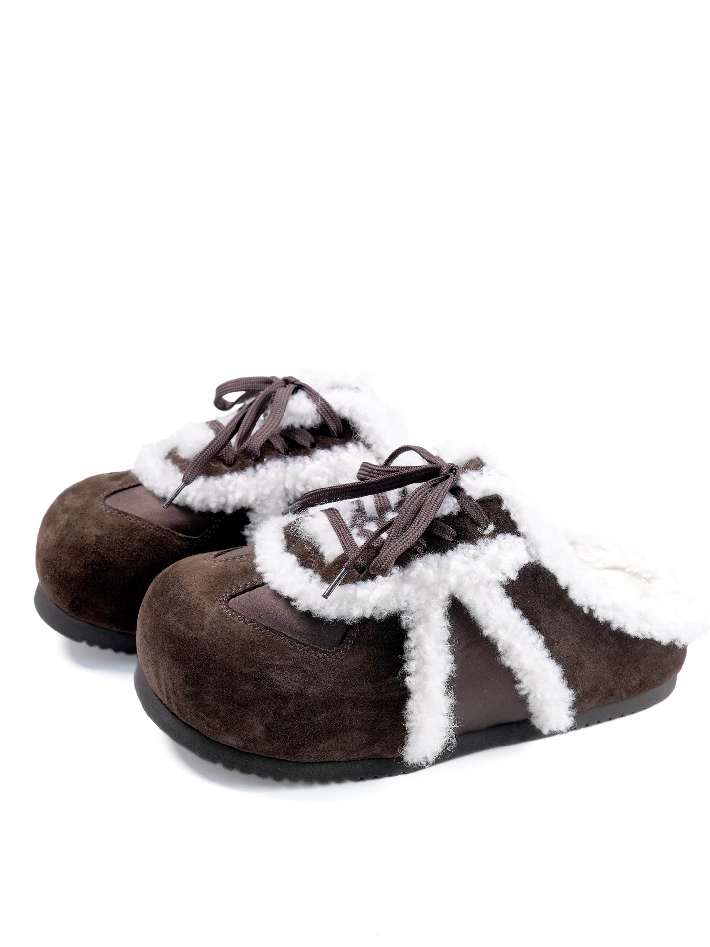 GO VACAY - Birken Fluffy Slippers Brown-EMPTY BEHAVIOR-APOC STORE
