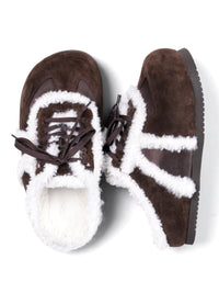 GO VACAY - Birken Fluffy Slippers Brown-EMPTY BEHAVIOR-APOC STORE