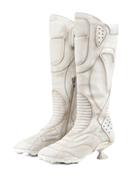 Boxing High Heel Boots White-EMPTY BEHAVIOR-APOC STORE