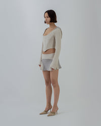 TERRY CLOTH HOODED CORSET BONE-Ella Roberts-APOC STORE