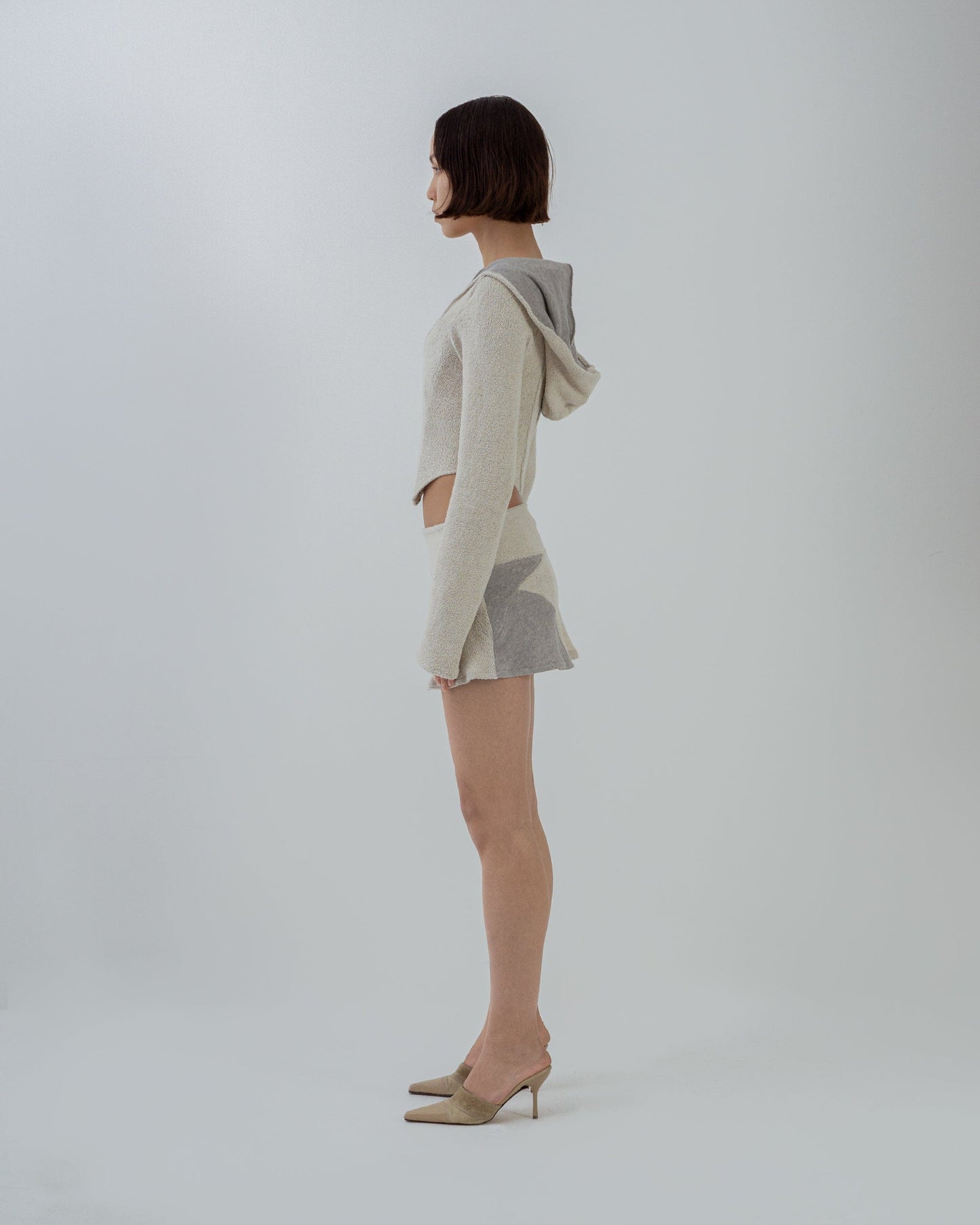 TERRY CLOTH HOODED CORSET BONE-Ella Roberts-APOC STORE