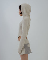 TERRY CLOTH HOODED CORSET BONE-Ella Roberts-APOC STORE