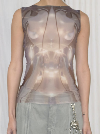 EMPATH x Gabrielle Rosenstein Emerge Mesh Tank-Gabrielle Rosenstein-APOC STORE