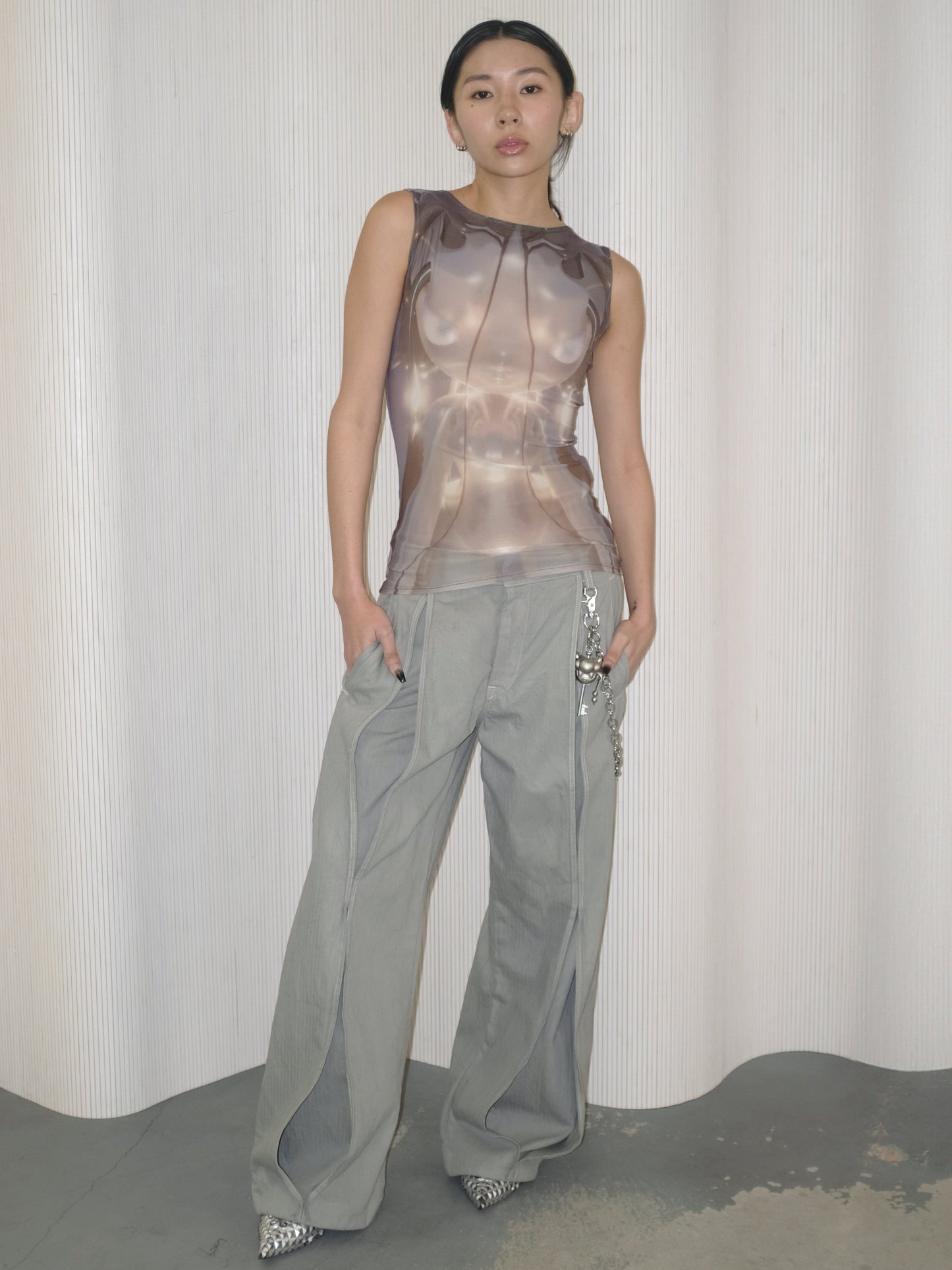 EMPATH x Gabrielle Rosenstein Emerge Mesh Tank-Gabrielle Rosenstein-APOC STORE