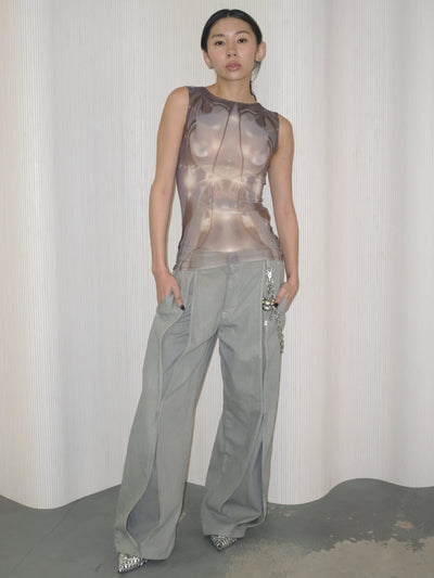 EMPATH x Gabrielle Rosenstein Emerge Mesh Tank-Gabrielle Rosenstein-APOC STORE