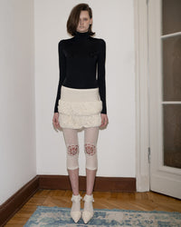 Crochet Socks with Floral Element-Nastyamasha-APOC STORE