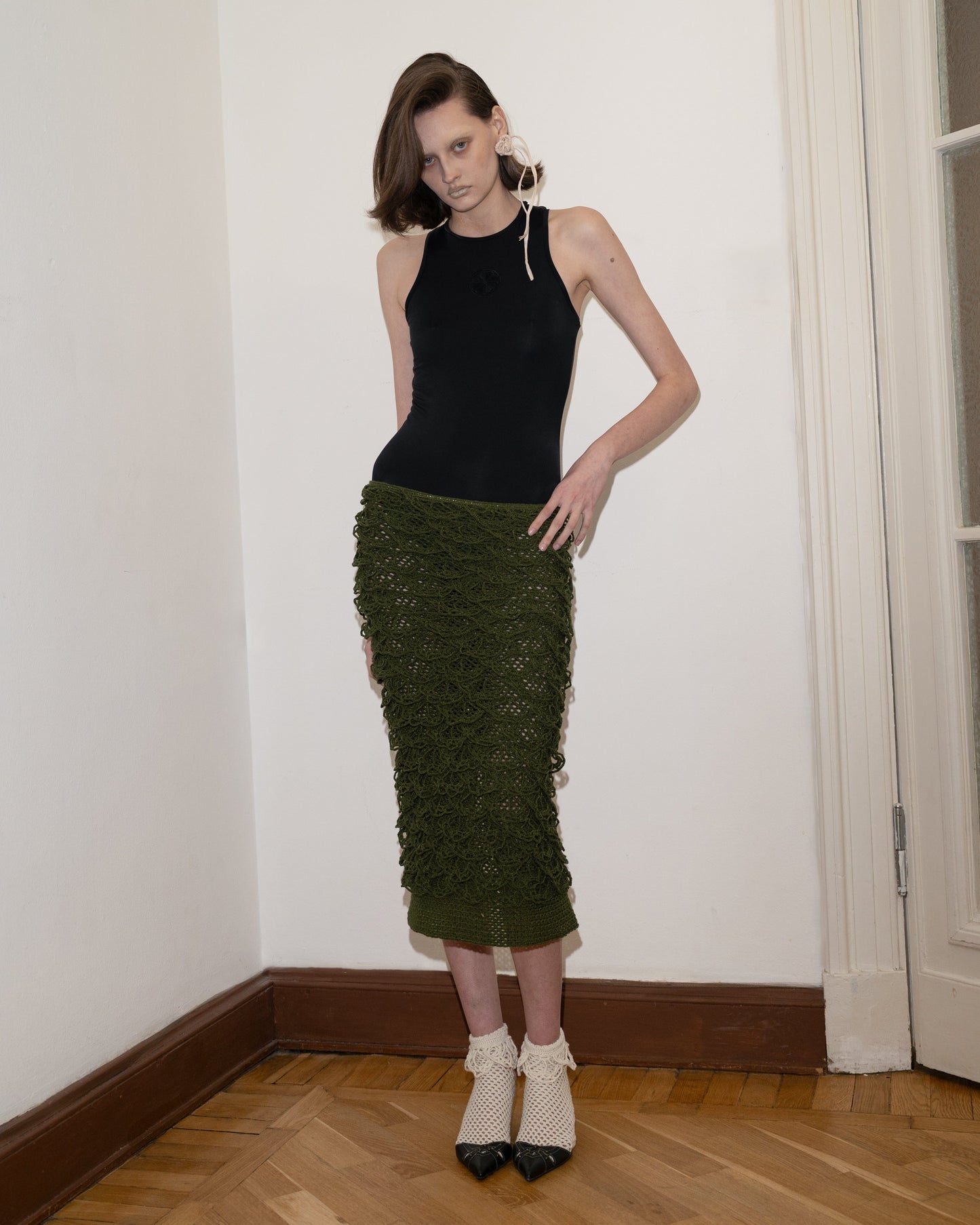 Crochet Floral Midi Skirt-Nastyamasha-APOC STORE