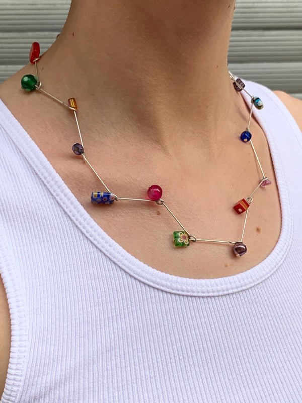 Sterling Silver Daisy Chain Necklace-Edy Bridges-APOC STORE