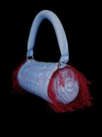 QUILTED COLUMN BAG BLUE / RED-Fior di Latte-APOC STORE