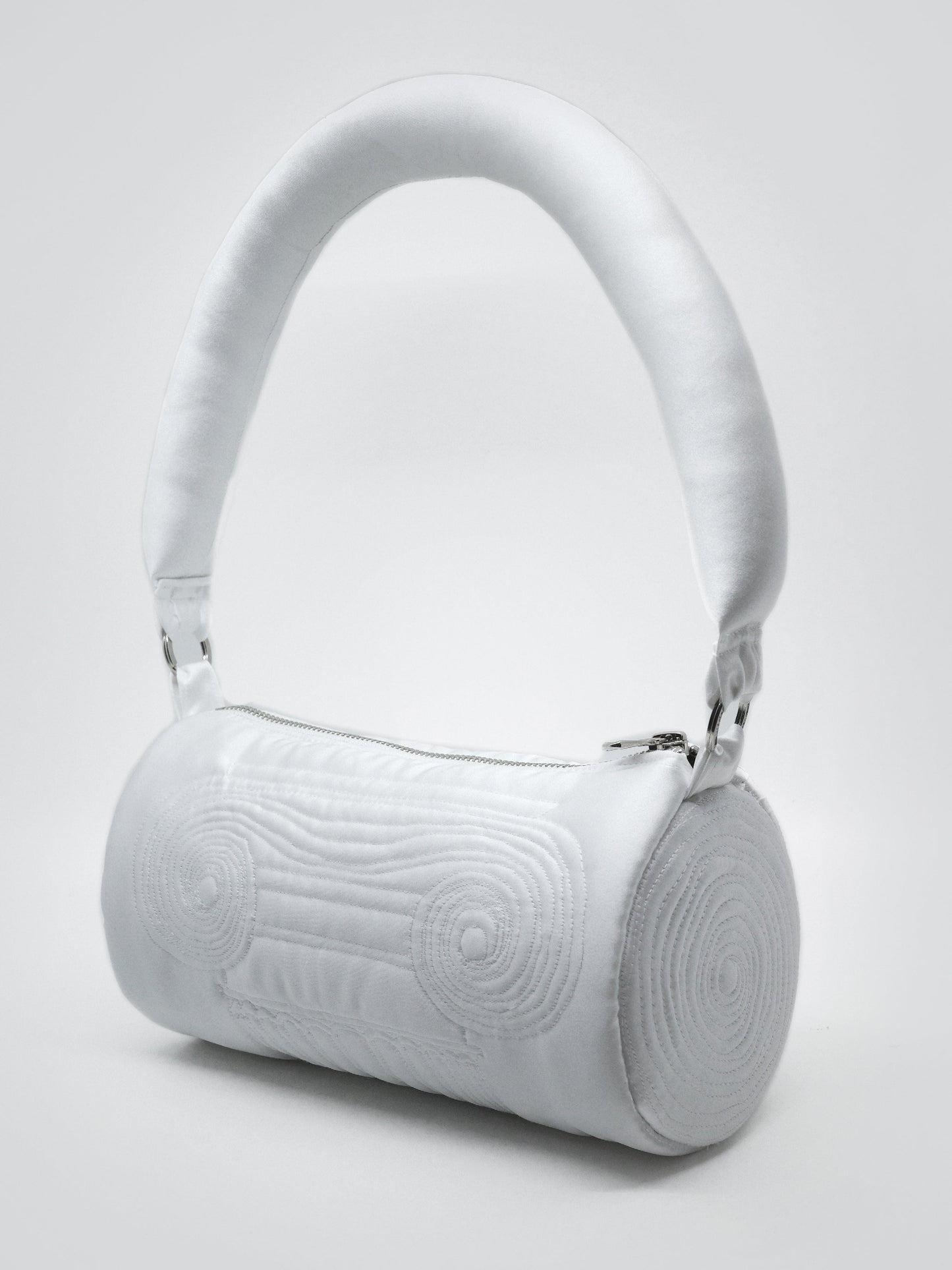 QUILTED COLUMN BAG WHITE-Fior di Latte-APOC STORE