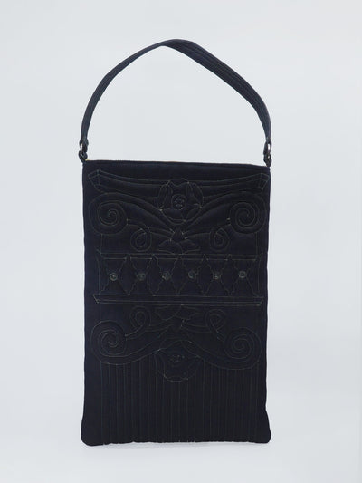 QUILTED COLUMN TOTE LARGE-Fior di Latte-APOC STORE