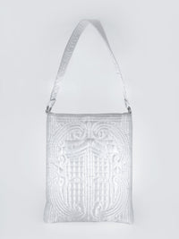 QUILTED DOOR TOTE WHITE-Fior di Latte-APOC STORE