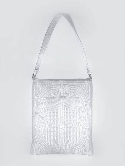 QUILTED DOOR TOTE WHITE-Fior di Latte-APOC STORE
