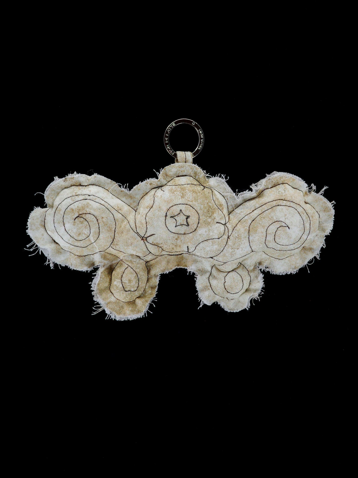 CORNER FLOWER KEYCHAIN MARBLE-Fior di Latte-APOC STORE