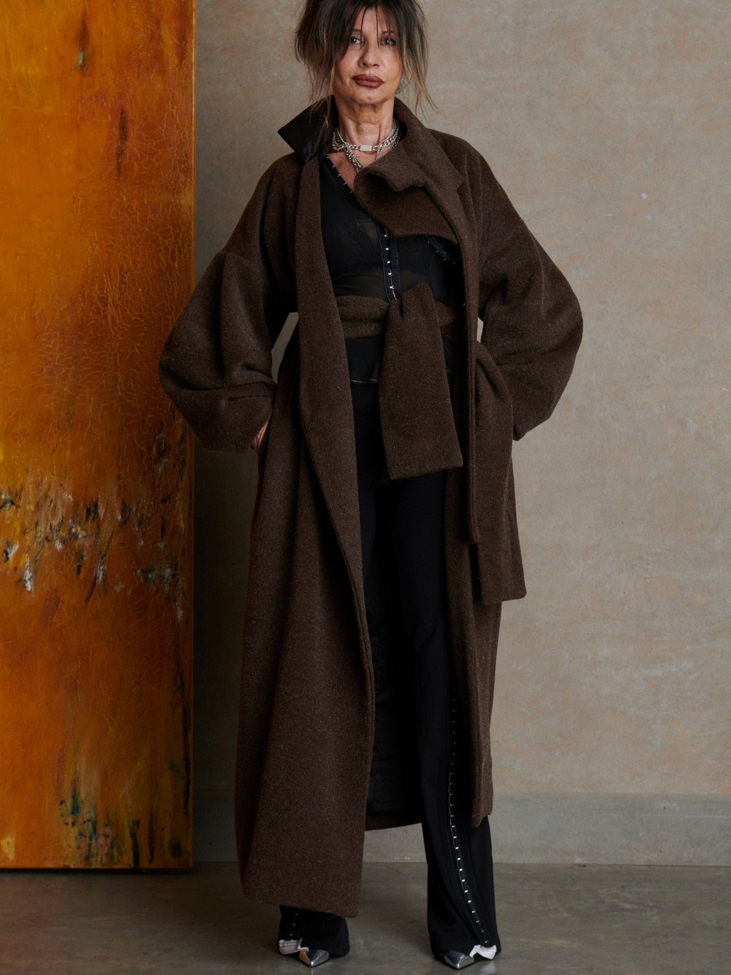 Manola Coat - Brown-Karlaidlaw-APOC STORE