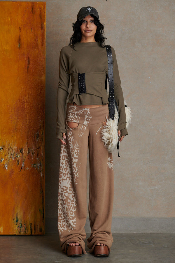 Wrapped Top - Khaki-Karlaidlaw-APOC STORE