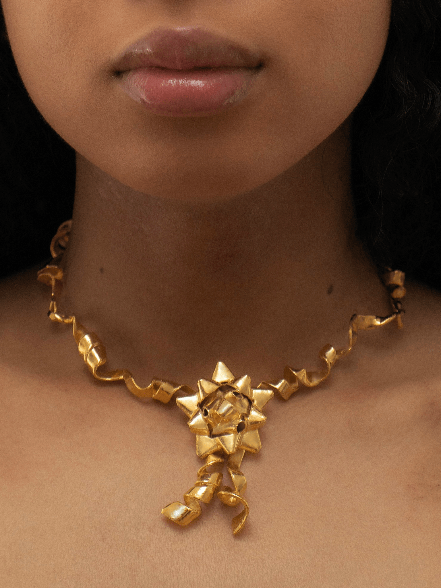 GOLD GIFT WRAP NECKLACE-RAPHAEL EVERDEEN-APOC STORE
