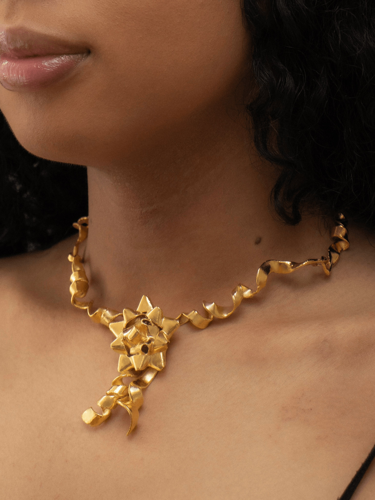 GOLD GIFT WRAP NECKLACE-RAPHAEL EVERDEEN-APOC STORE