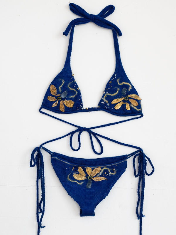 Royal Blue Lotus Bikini-GRACE GUI-APOC STORE