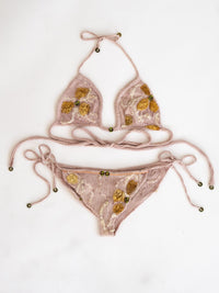 Pink and Gold Daisy Bikini-GRACE GUI-APOC STORE