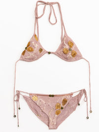 Pink and Gold Daisy Bikini-GRACE GUI-APOC STORE