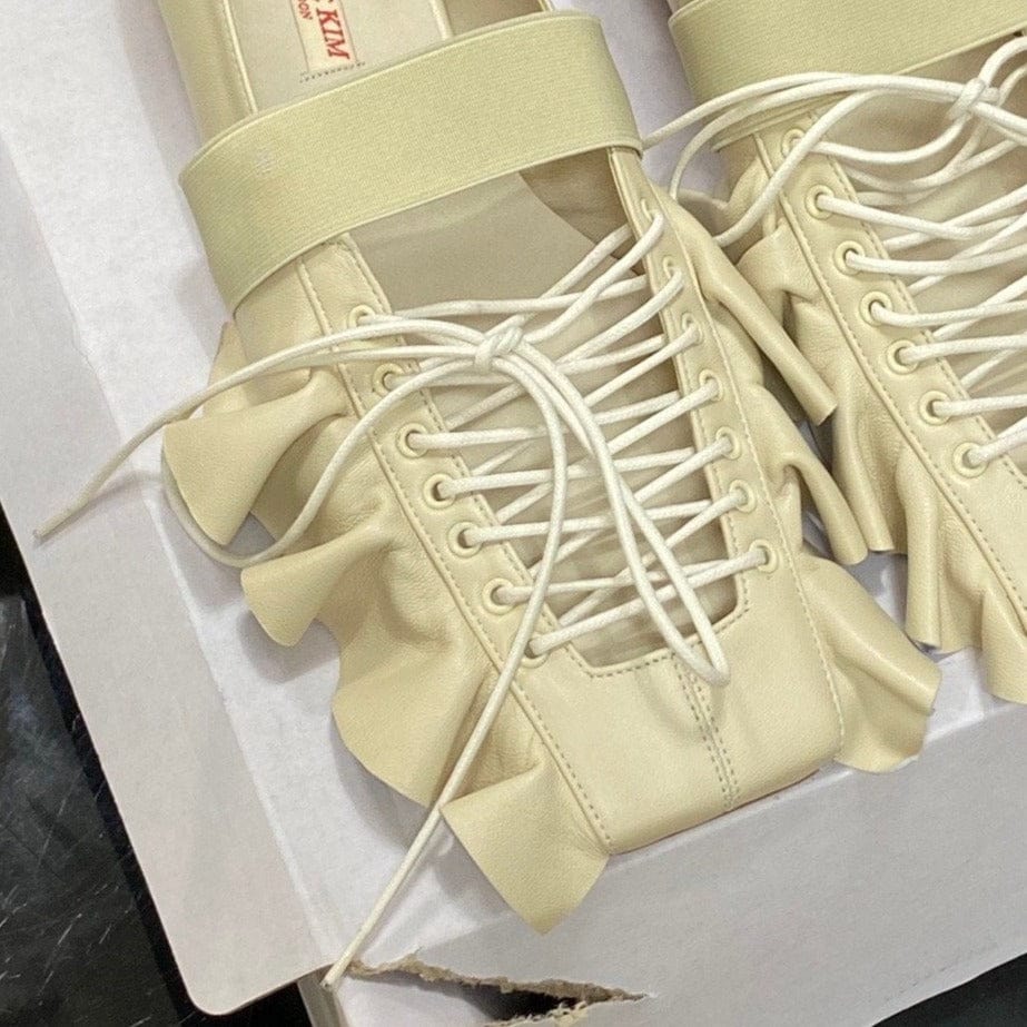 FRILL FLAT (CREAM)-Gyouree Kim-APOC STORE