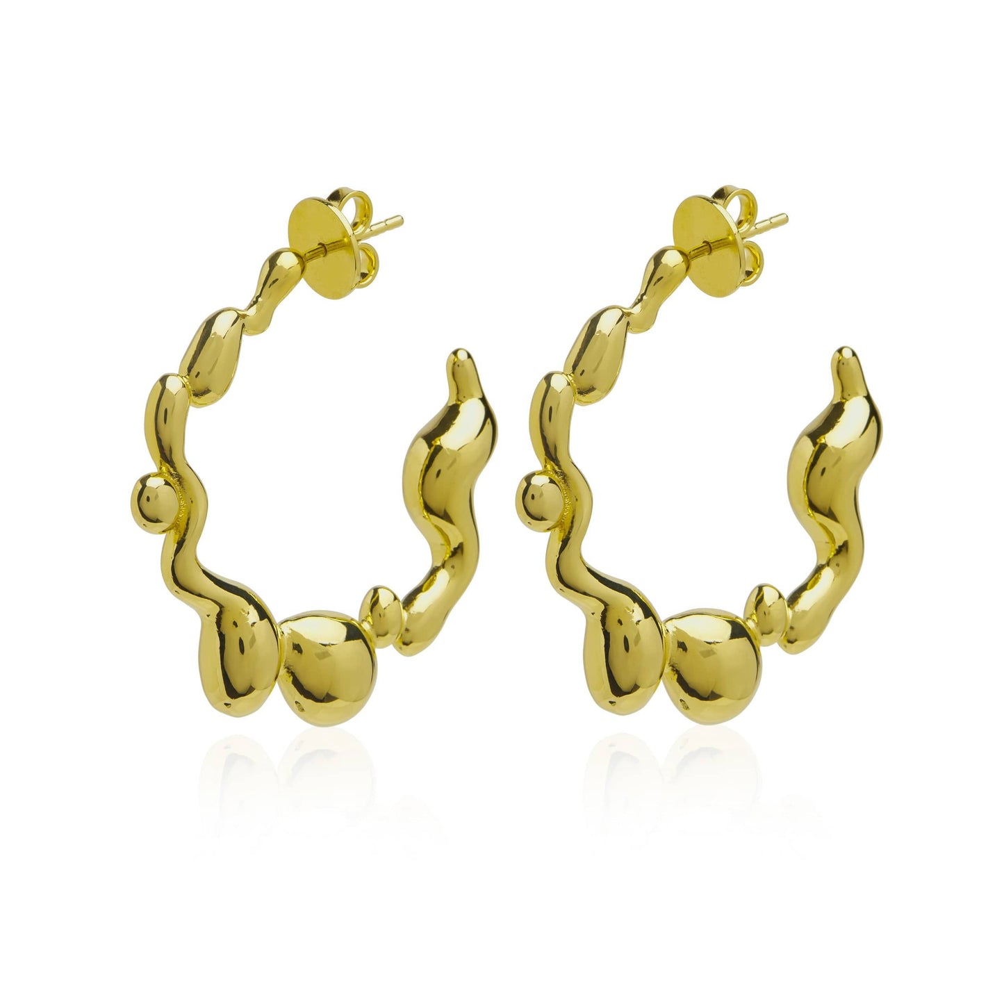 Puddle Play Earrings Gold-Hannah Jewett-APOC STORE