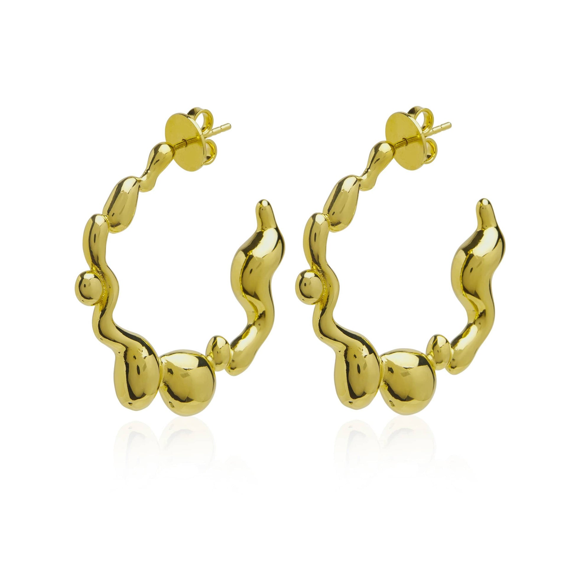 Puddle Play Earrings Gold-Hannah Jewett-APOC STORE