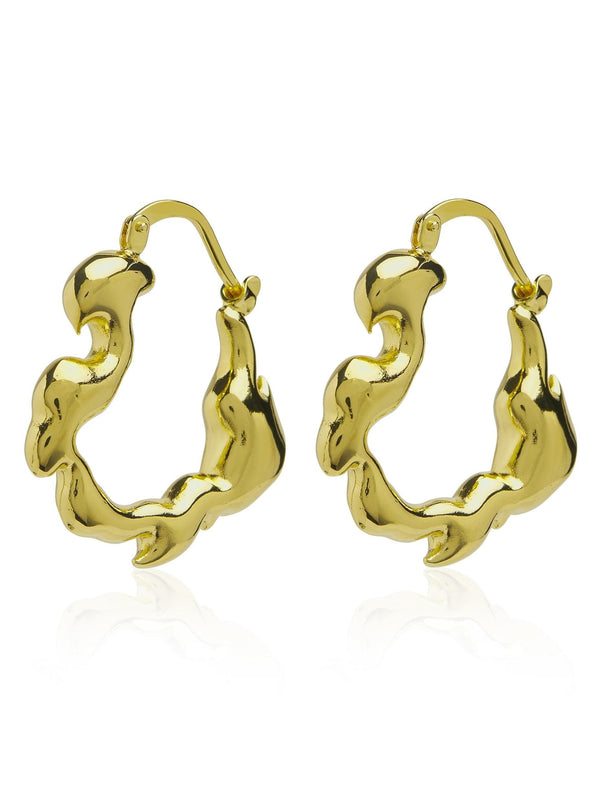 Mutant Cloud Earrings Gold-Hannah Jewett-APOC STORE