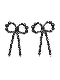 Holly Molly Bow Earrings - Black-1CONCEPT-APOC STORE